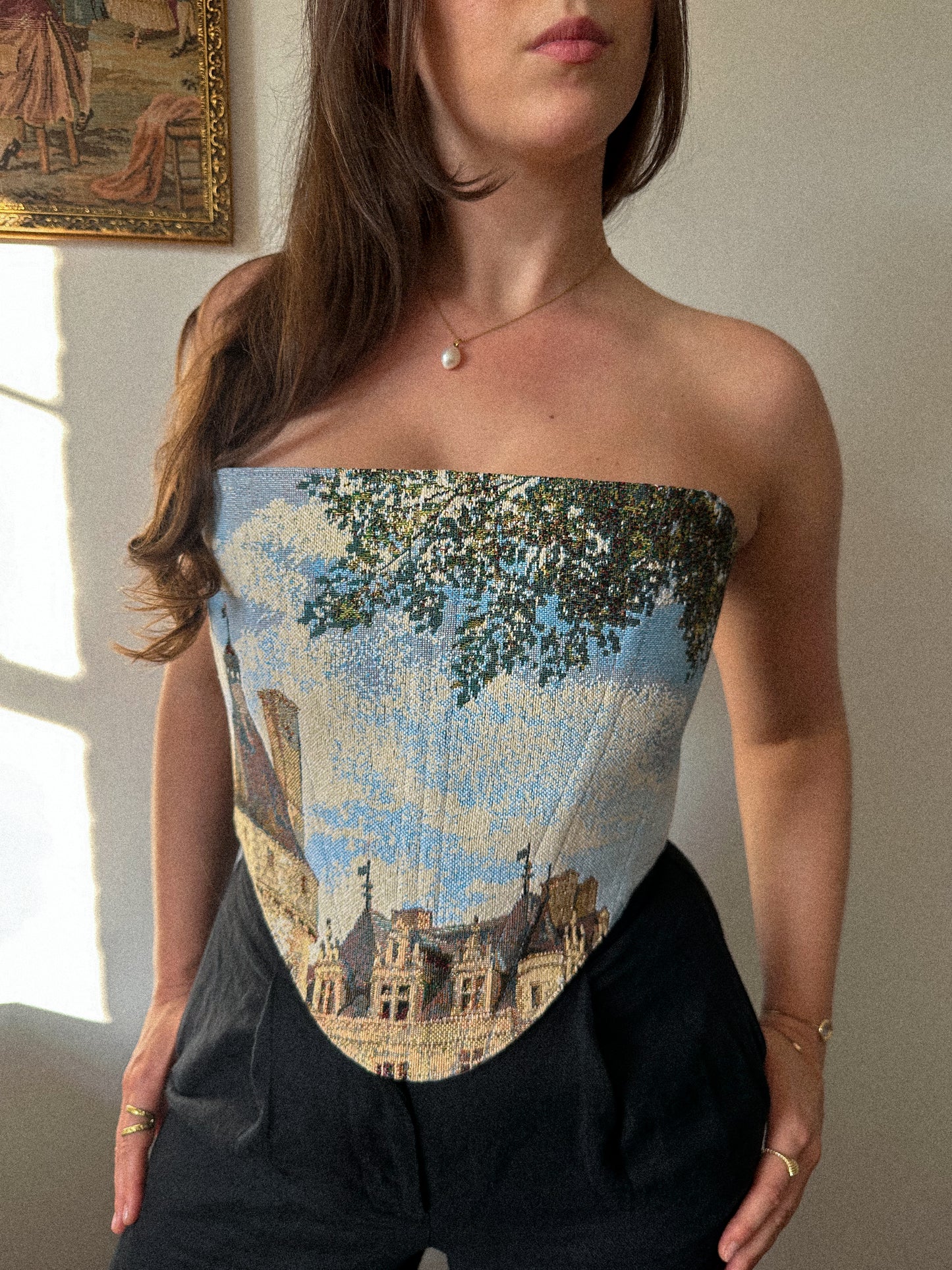 'Lavender Court' Corset | M Straight Bust