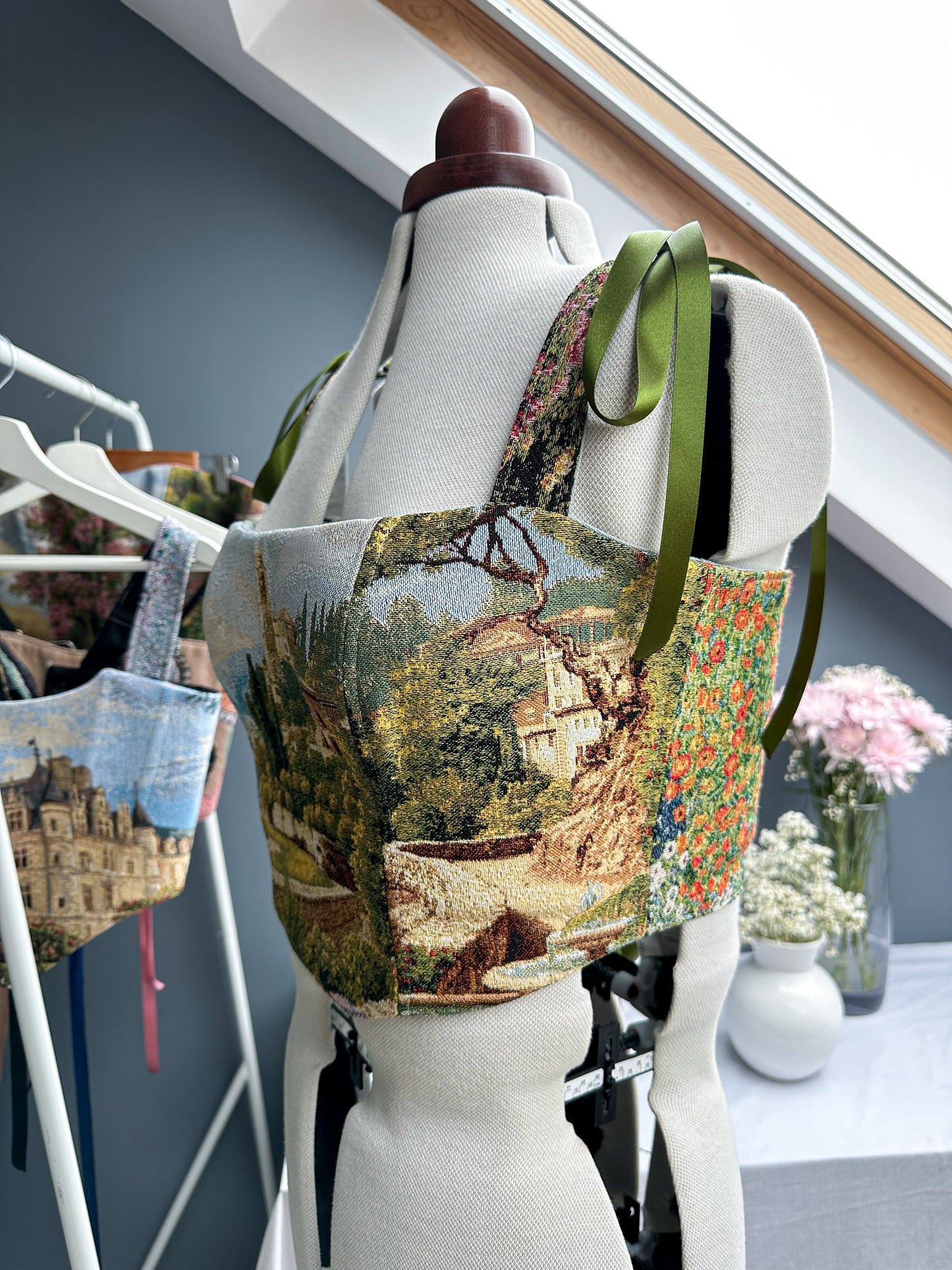 'Italian Dreamscape' Corset | XL Curved Bust