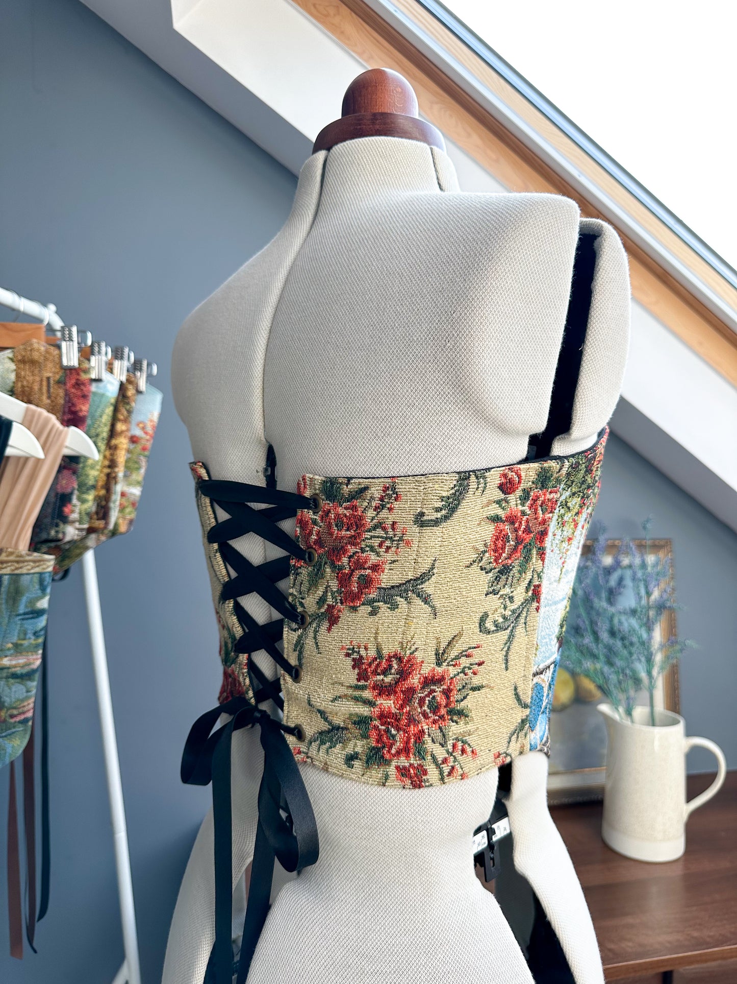'Riviera Rosa' Corset | M Straight Bust