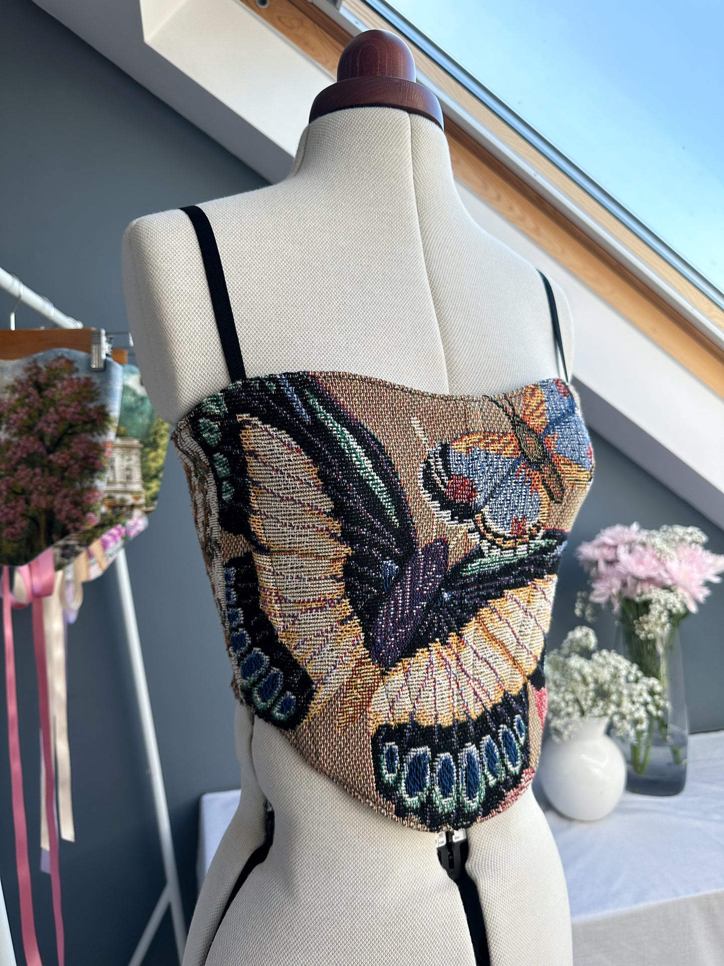 'Butterfly Whisper' Corset | XS Straight Bust