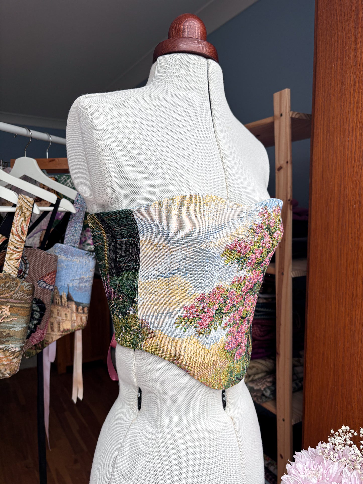 'Cherry Blossom' Corset | XXS Straight Bust