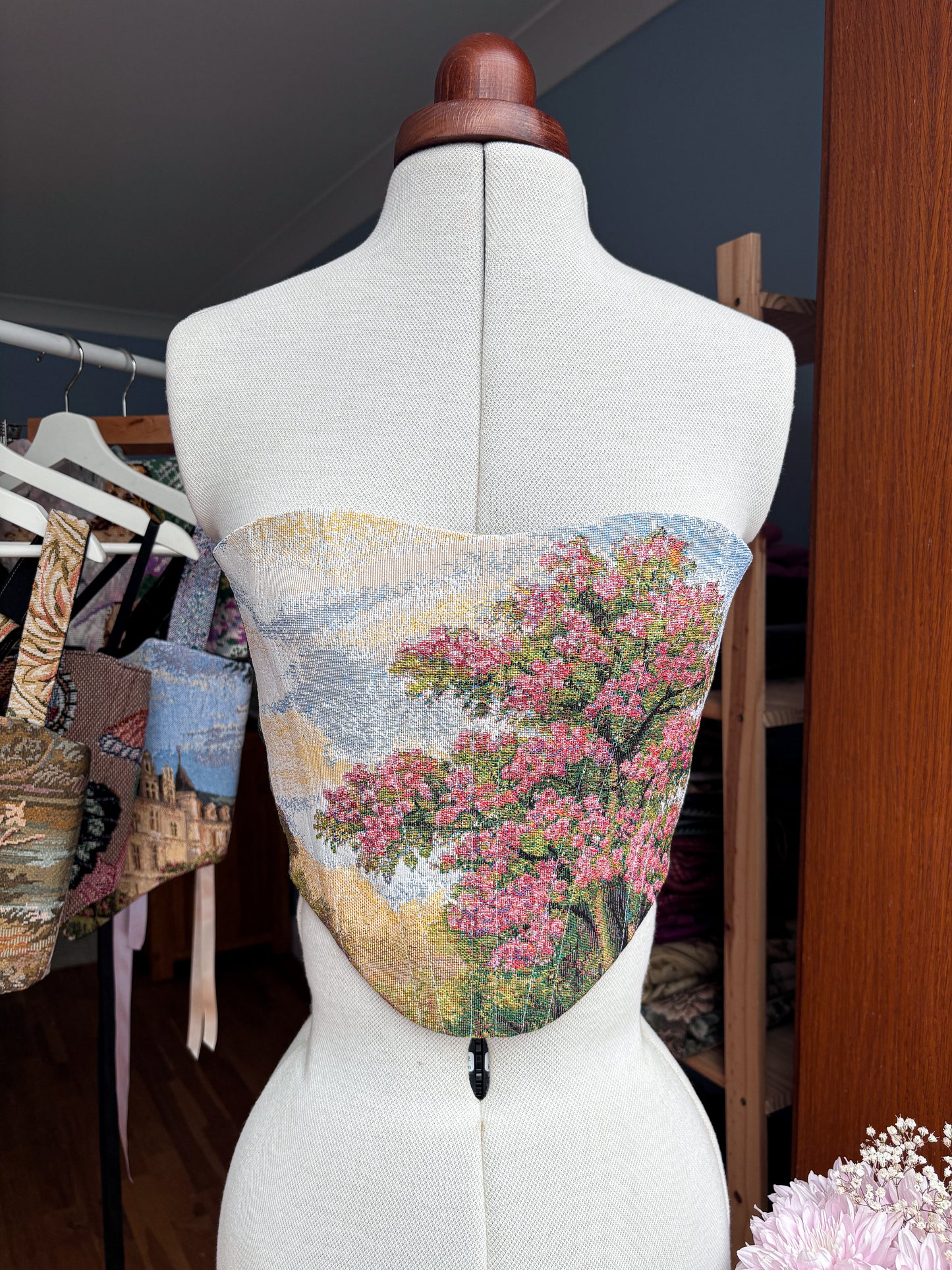 'Cherry Blossom' Corset | XXS Straight Bust