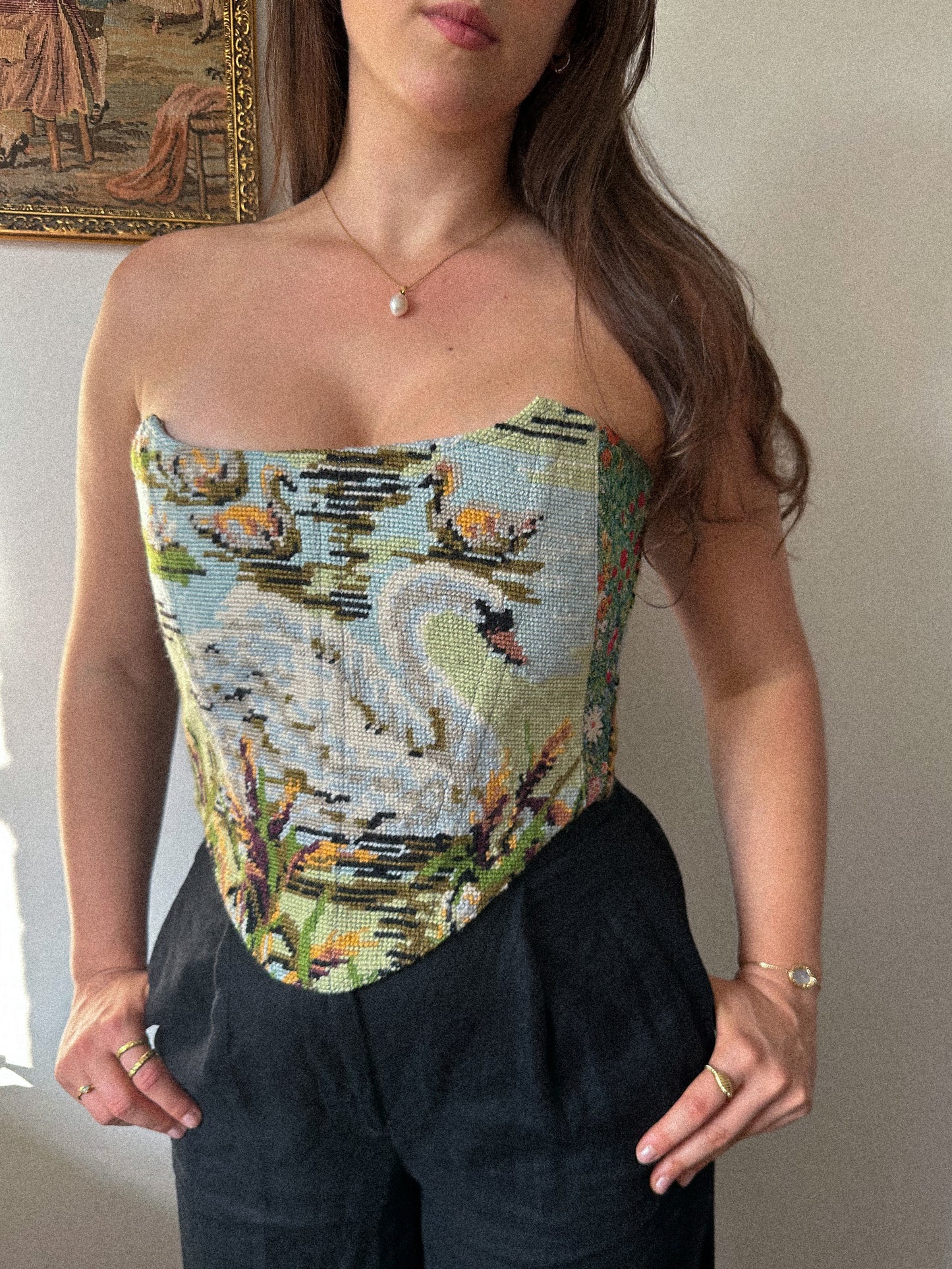 'Ivory Swan' Corset | M Straight Bust