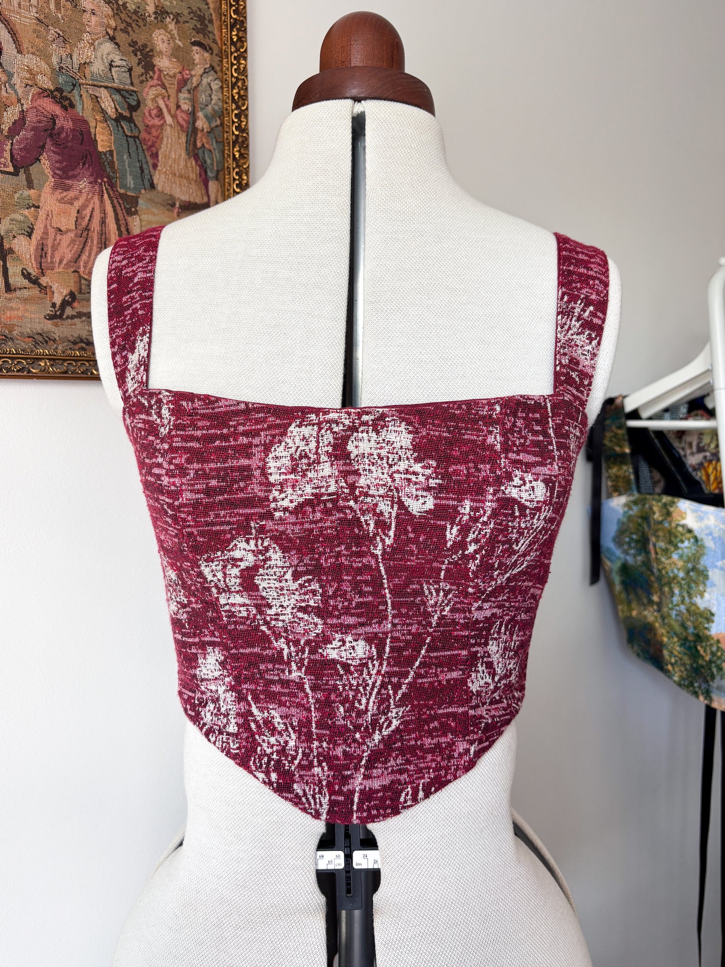 'Merlot Berry' Corset | S Curved Bust