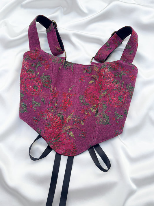 ‘Hibiscus Pink' Corset | M Curved Bust
