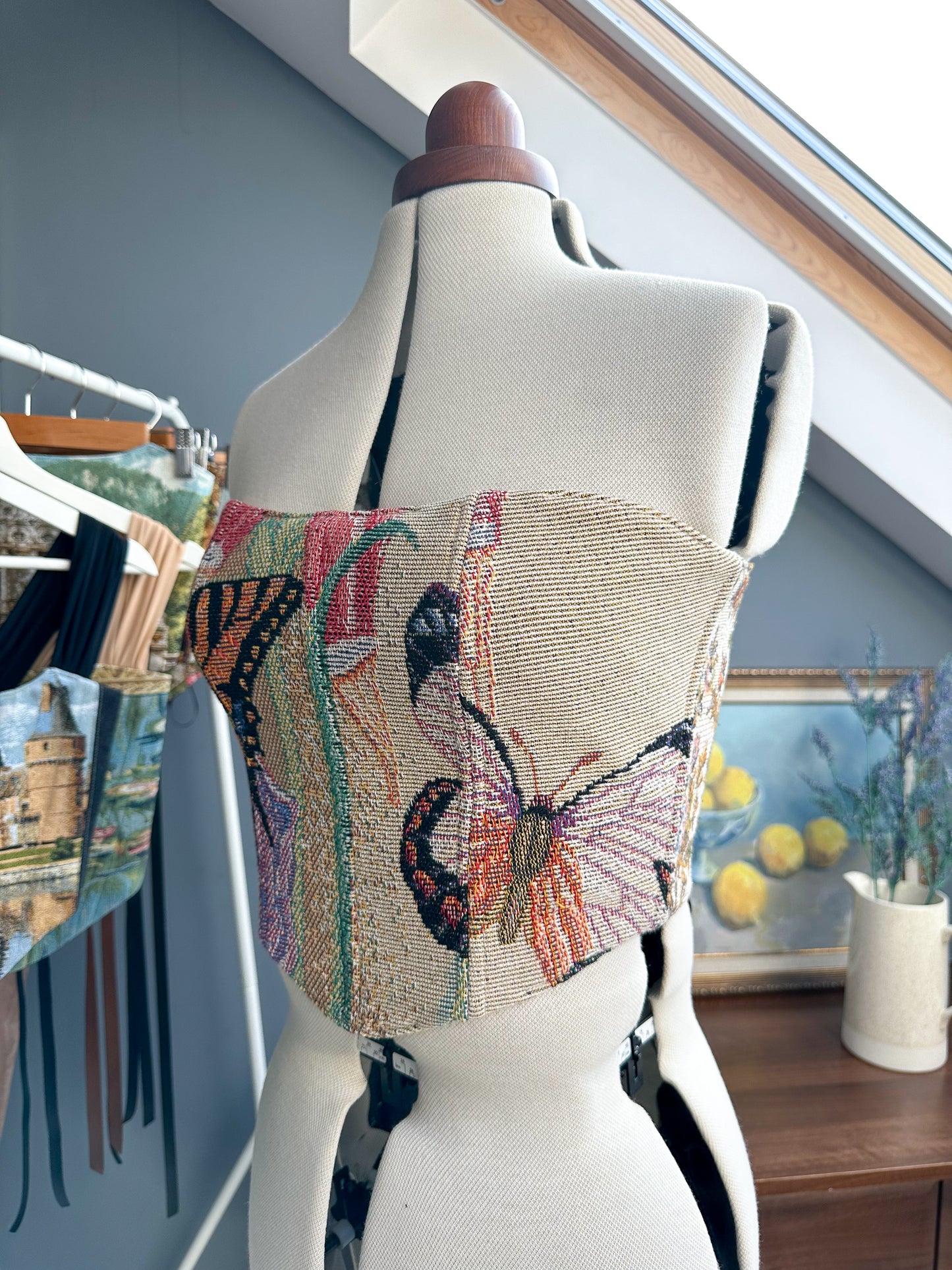 'Monarch’s Garden' Corset | M Curved Bust