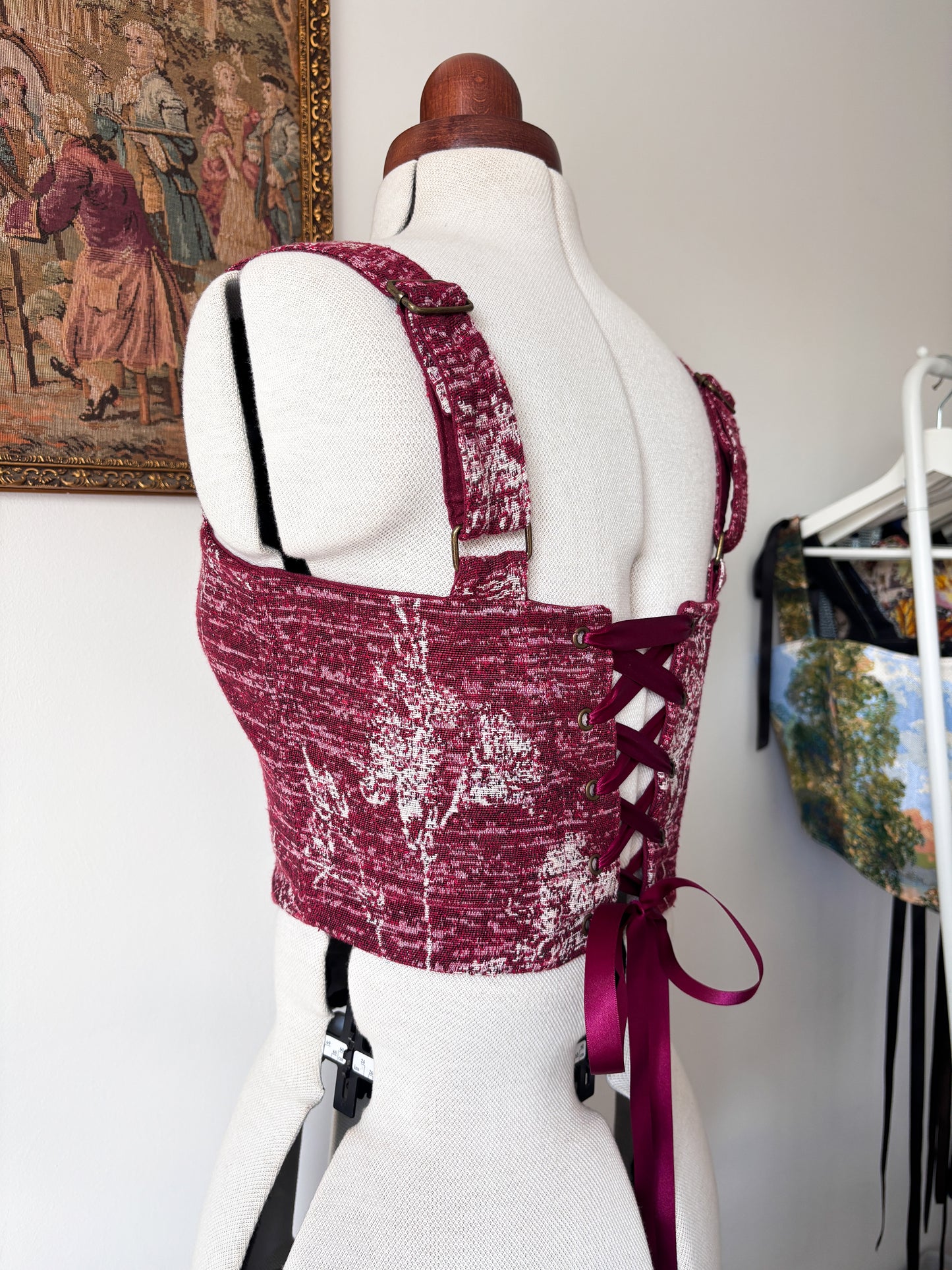 'Merlot Berry' Corset | S Curved Bust