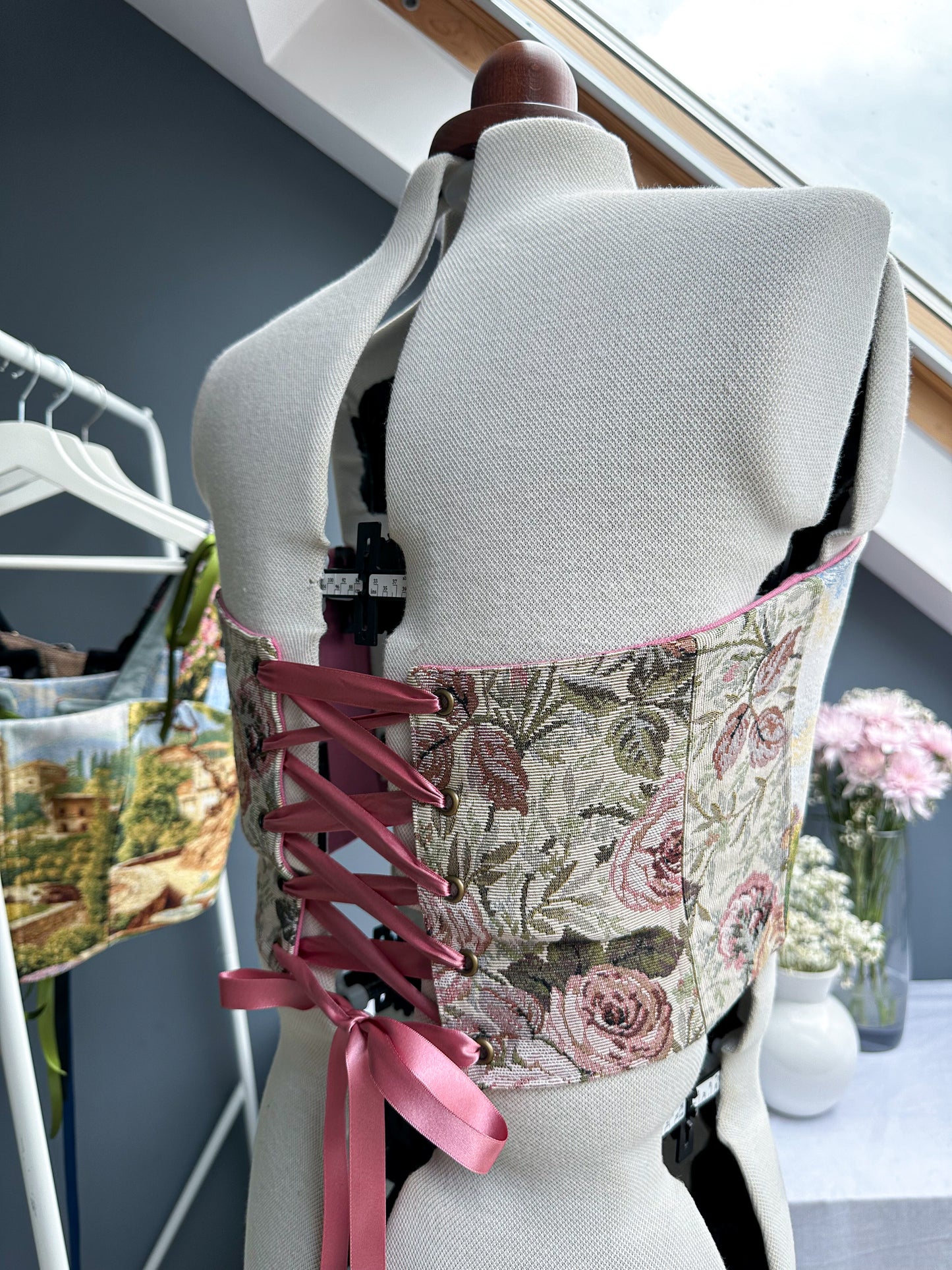 'Pink Petal' Corset | L Curved Bust