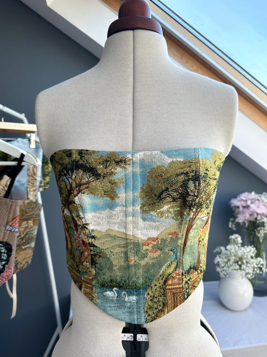 'Peacock's Grace' Corset | S Curved Bust