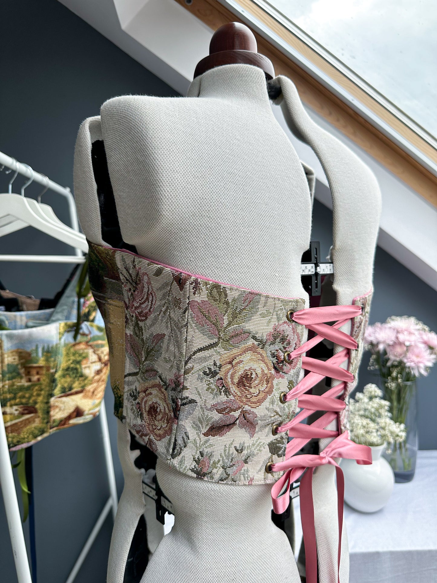 'Pink Petal' Corset | L Curved Bust