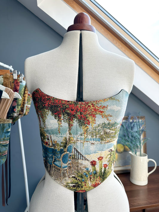 'Riviera Rosa' Corset | M Straight Bust