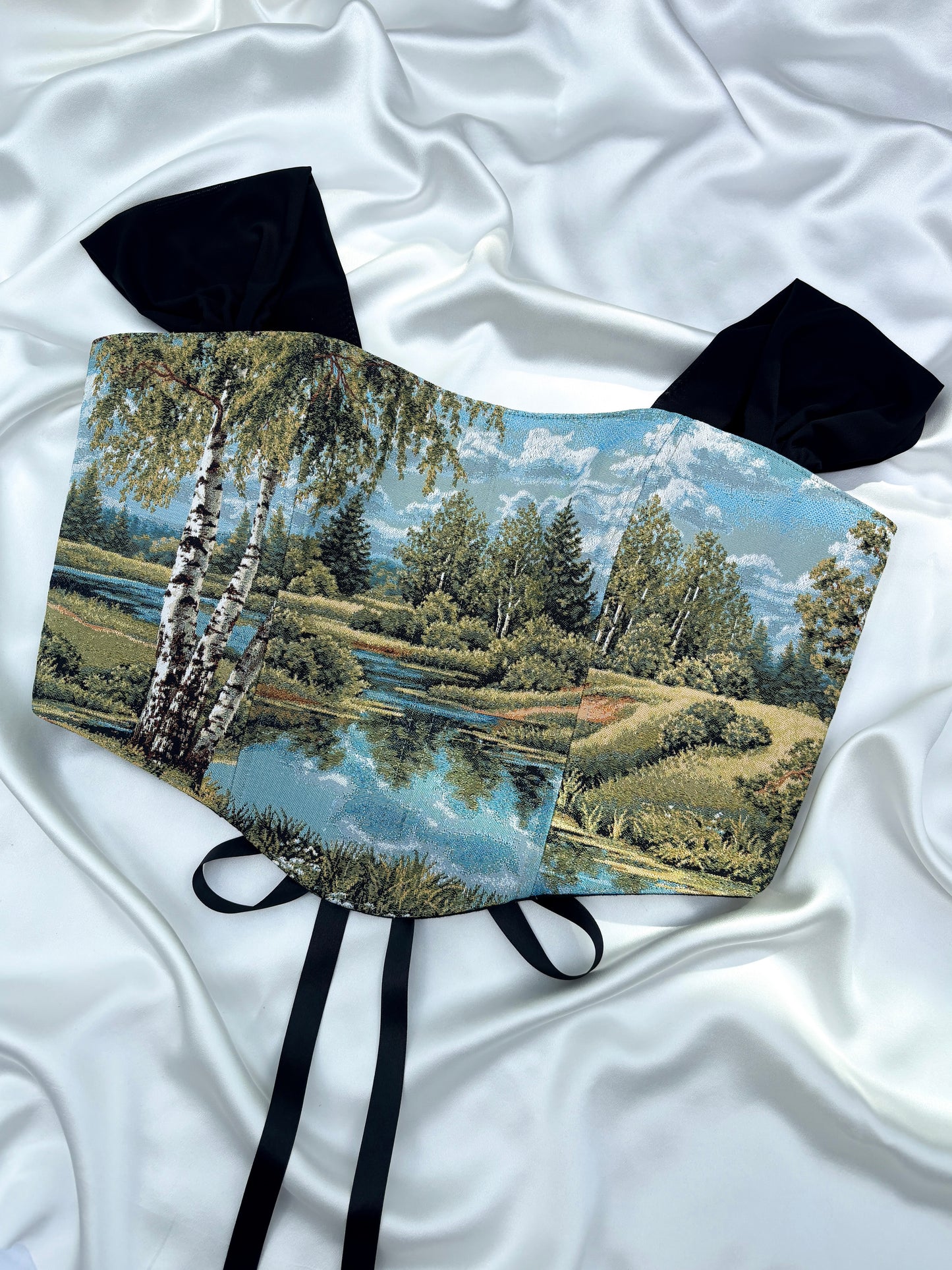 'Silver Birch' Corset | XL Curved Bust