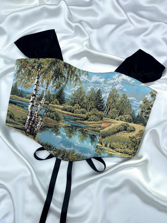 'Silver Birch' Corset | XL Curved Bust