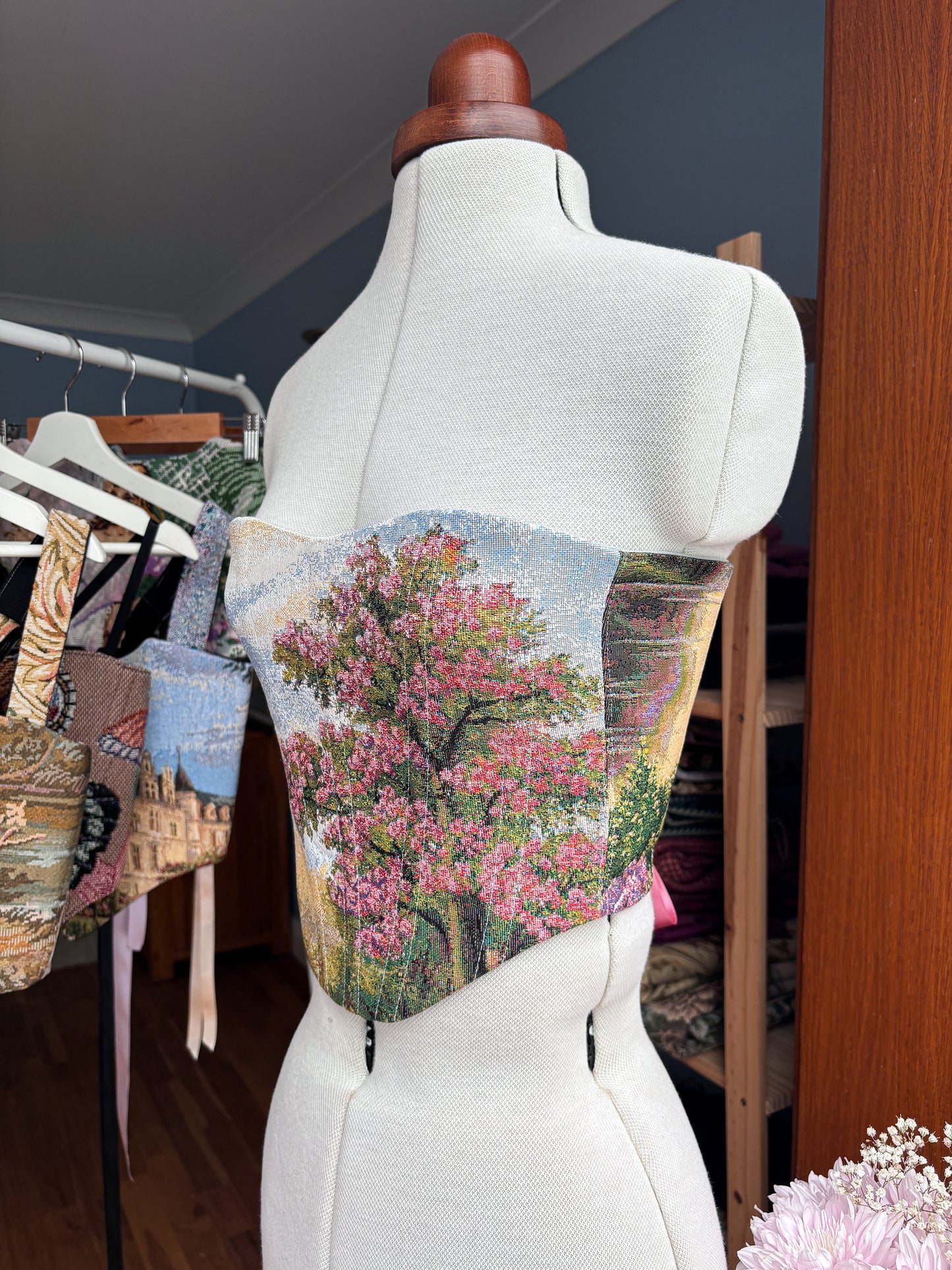 'Cherry Blossom' Corset | XXS Straight Bust