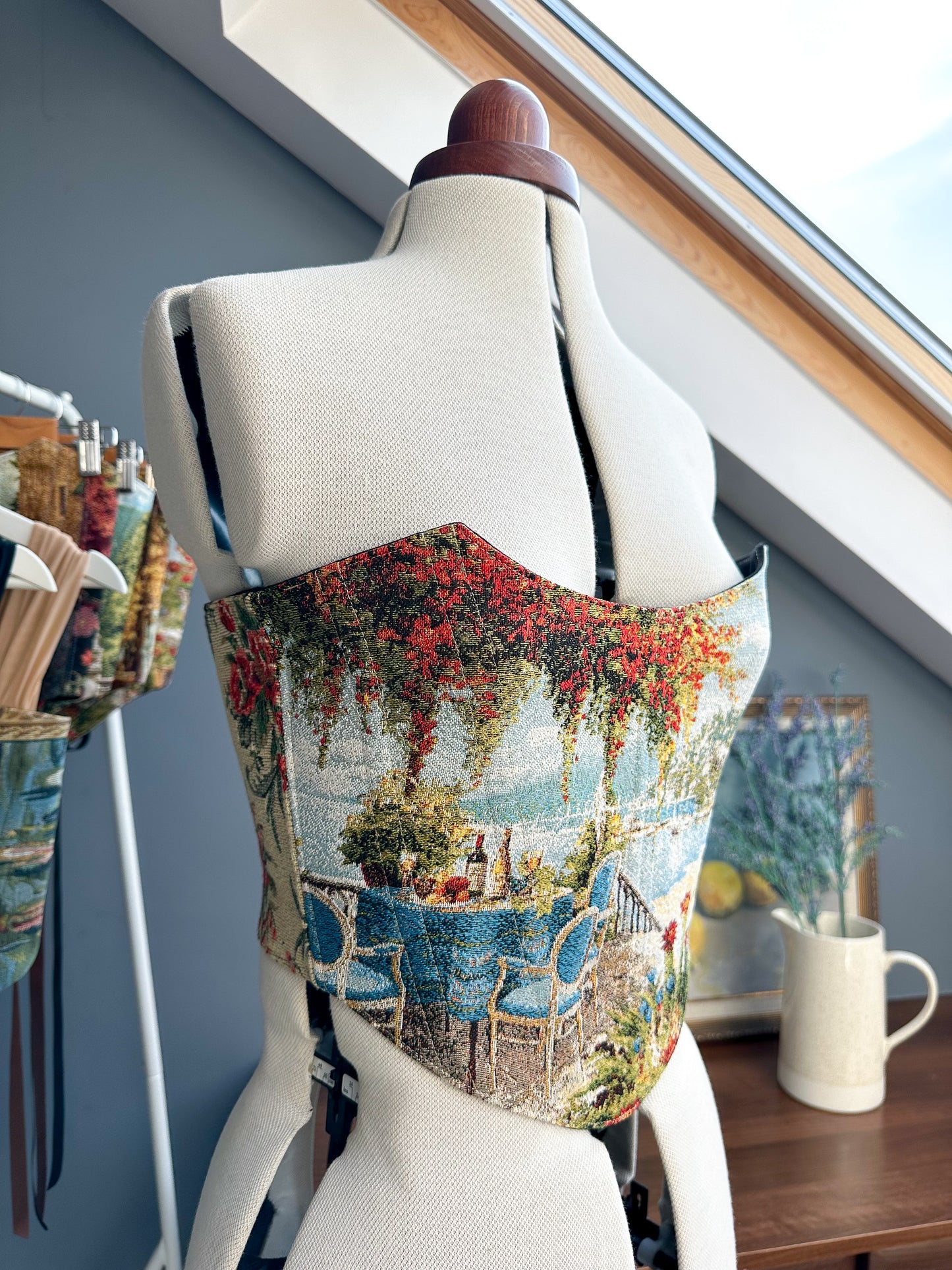 'Riviera Rosa' Corset | M Straight Bust