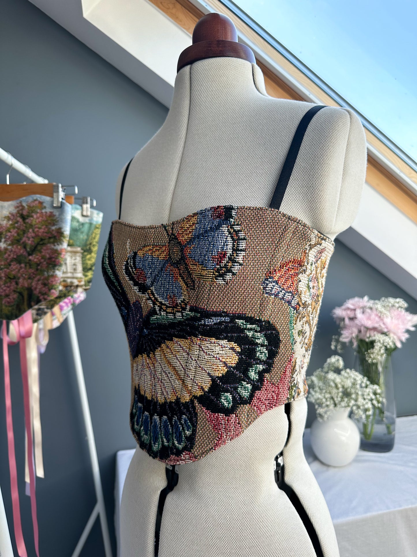 'Butterfly Whisper' Corset | XS Straight Bust