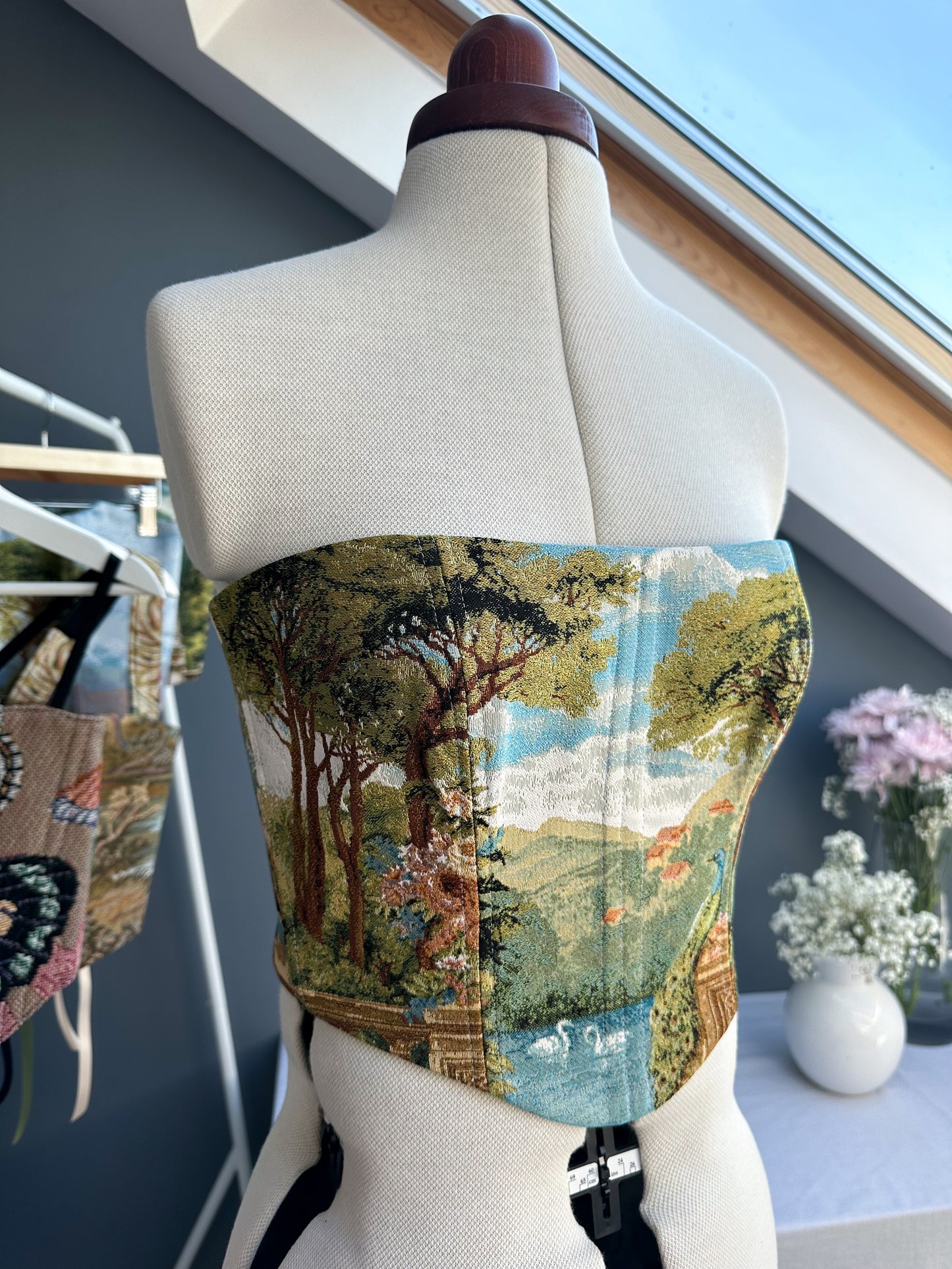 'Peacock's Grace' Corset | S Curved Bust