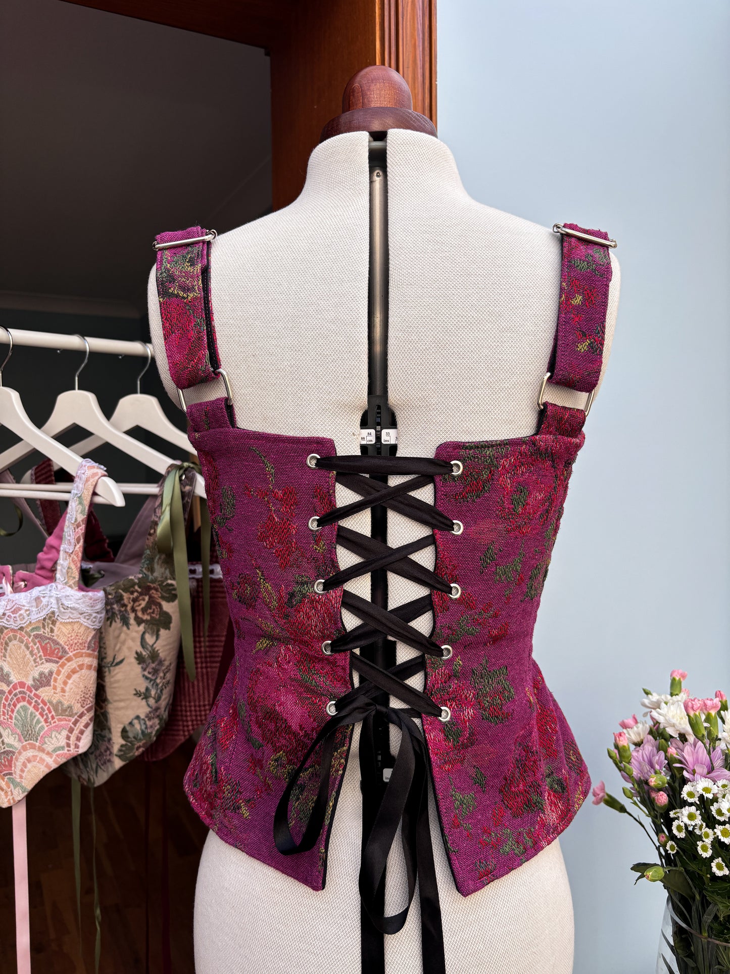 'Hibiscus Blush’ Bustier | S Curved Bust
