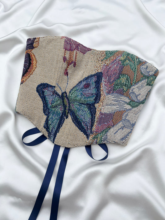 'Floral Butterfly' Corset | XS Curved Bust