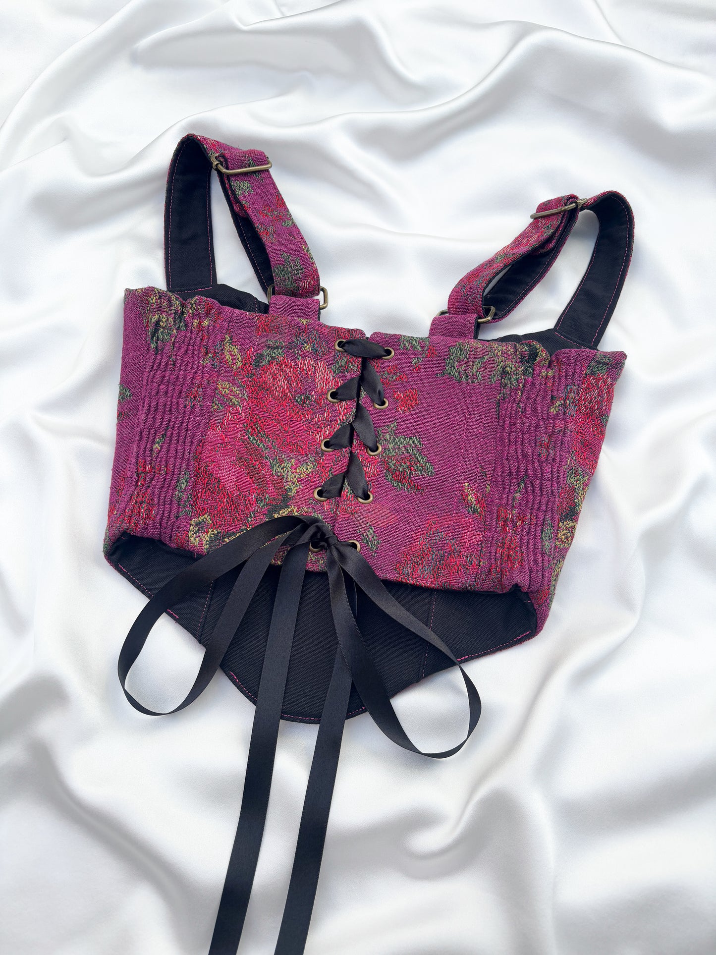 ‘Hibiscus Pink' Corset | M Curved Bust