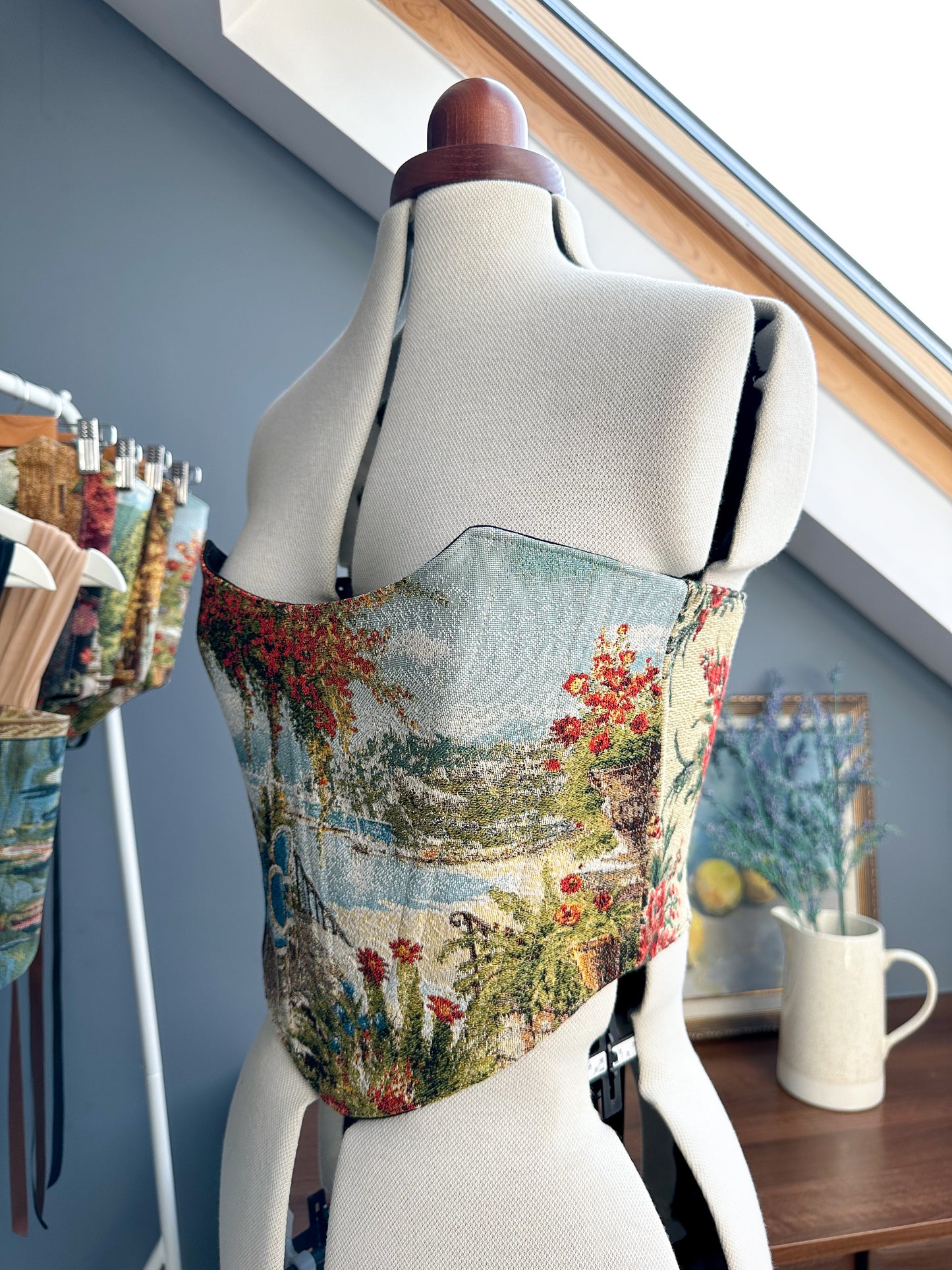 'Riviera Rosa' Corset | M Straight Bust