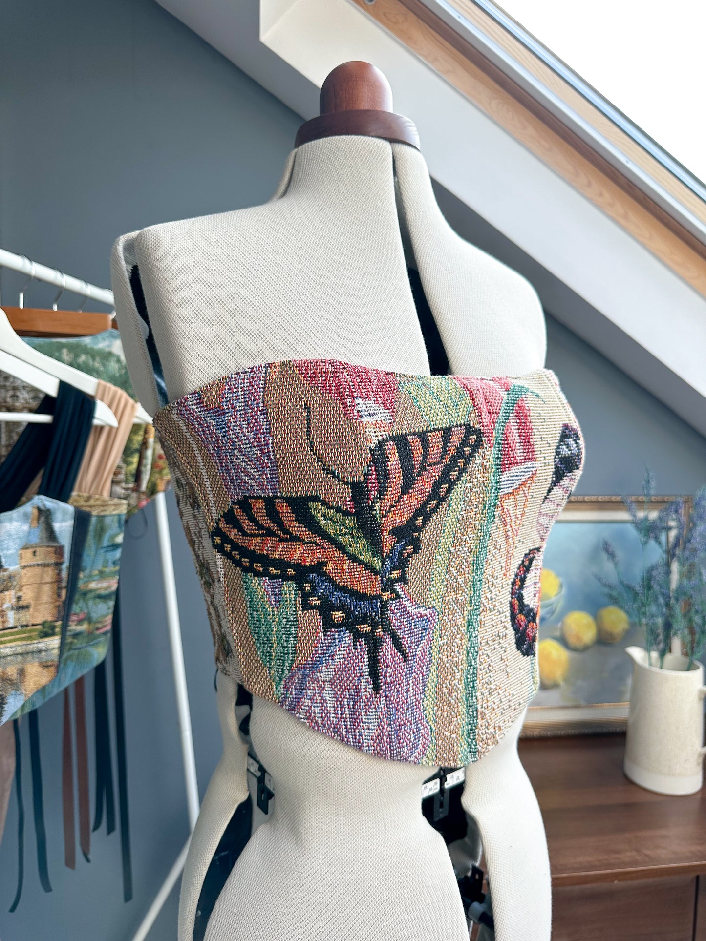 'Monarch’s Garden' Corset | M Curved Bust