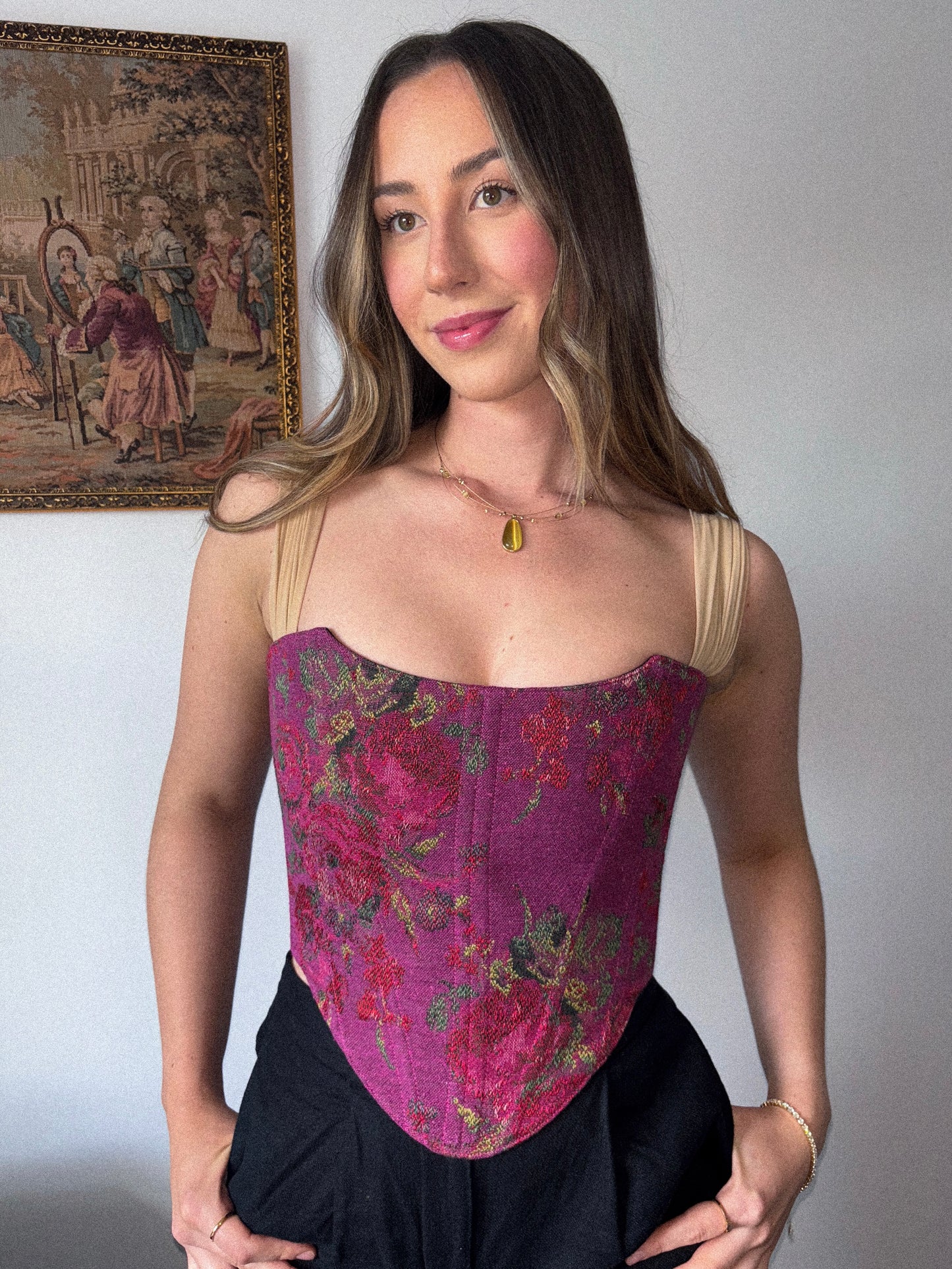 ‘Hibiscus Pink’ Corset | Made-to-order
